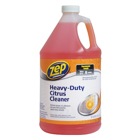 Zep Heavy Duty Citrus Degreaser, 1 Gal Jug, Liquid, Amber, 4 PK ZUCIT128